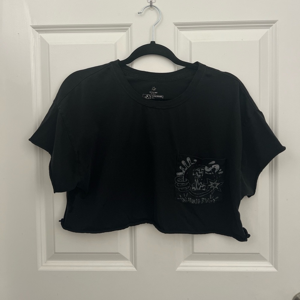Offline by Aerie Cotton VH1 Super Crop Tee
